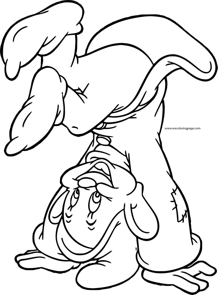 Snow White Disney Dopey Coloring Page 01 - Wecoloringpage.com