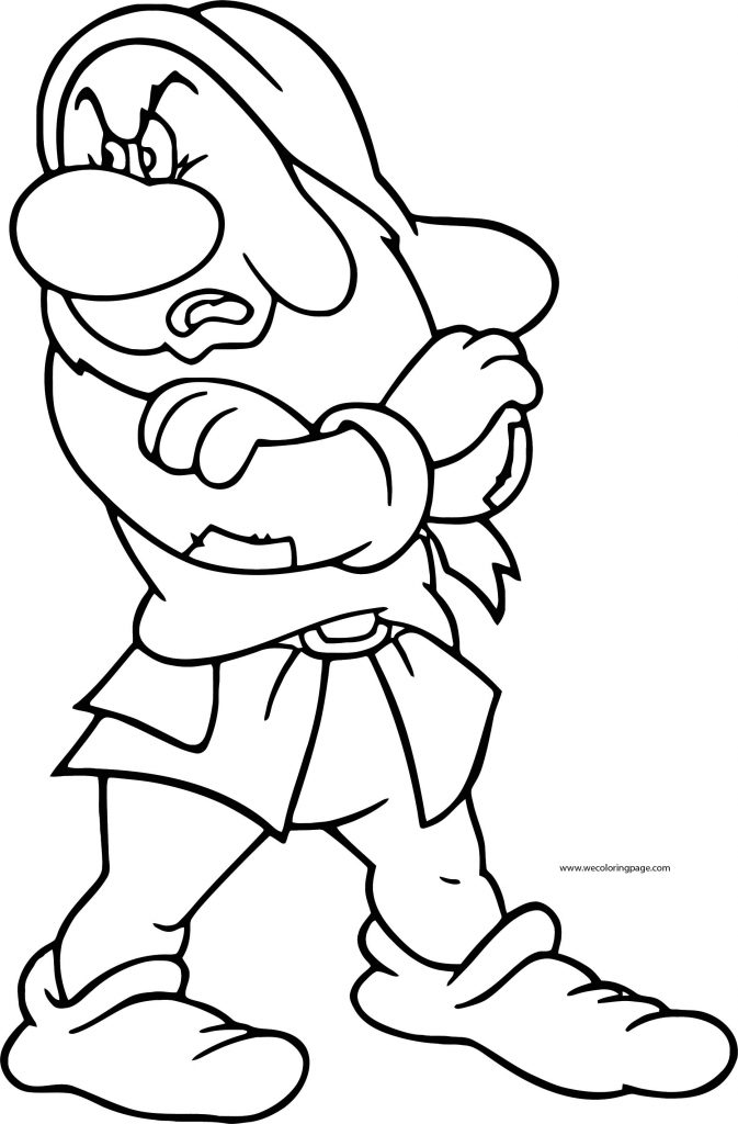 Snow White Front View Coloring Page | Wecoloringpage.com