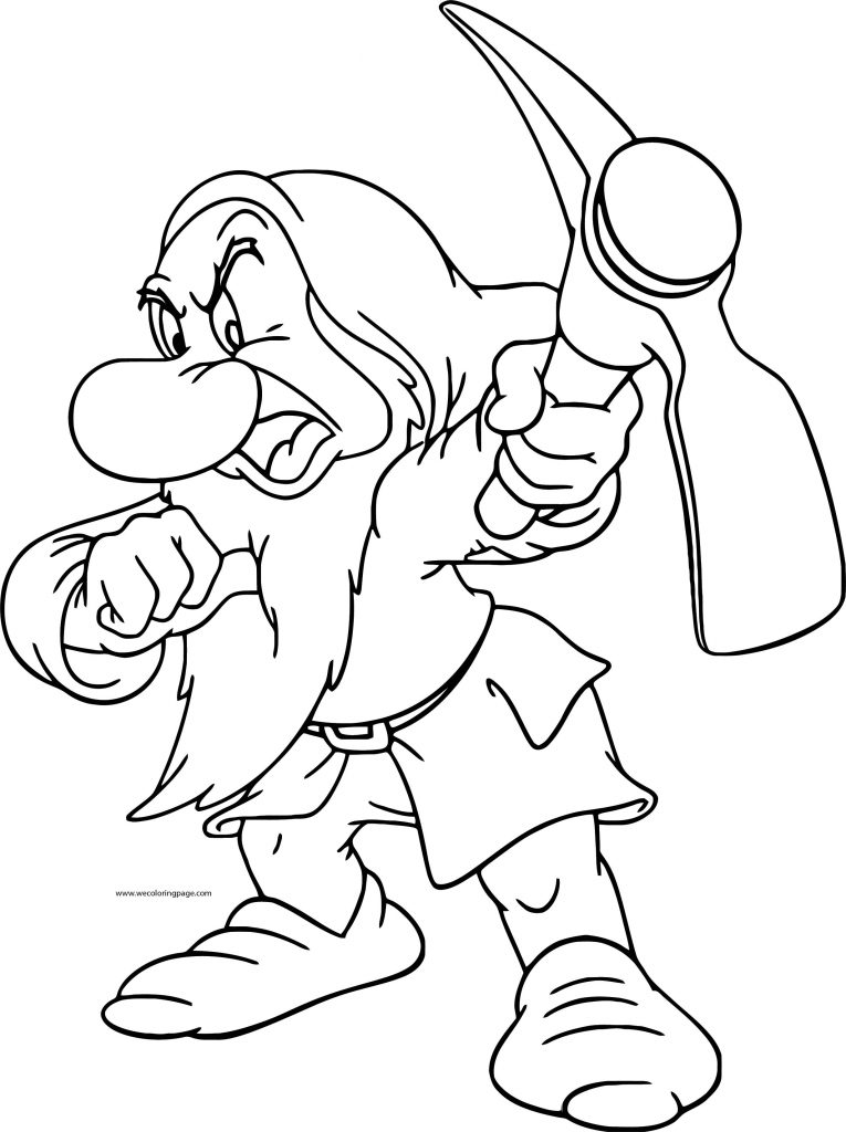 Snow White Disney Grumpy Coloring Page 13 - Wecoloringpage.com