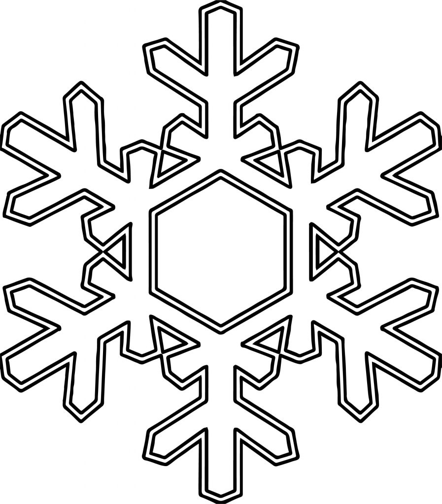 Outline Snowflake Coloring Page | Wecoloringpage.com