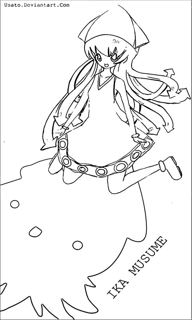 Squid Girl Coloring Page 196 - Wecoloringpage.com