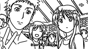 Squid Girl Ep1 Beach Goers Cartoon Coloring Page