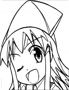 Squid Girl Wink Coloring Page