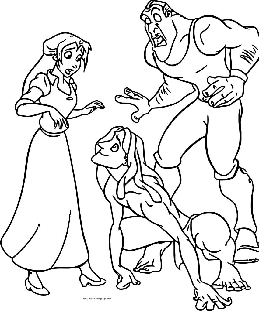 Tarzan Jane Gang Clayton Coloring Page - Wecoloringpage.com