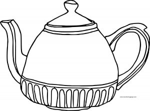 Teapot Fat Coloring Page