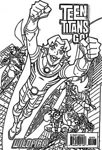 Teen Titans Go Fly Cover Magazine Coloring Page