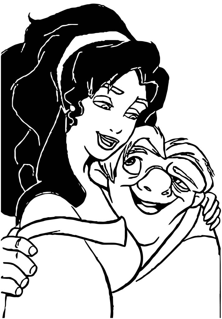 The Hunchback Of Notre Dame Esmeralda Quasi Coloring Page ...