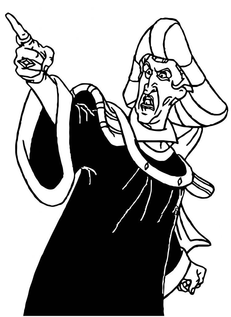 frollo coloring page pdf the hunchback of notre dame