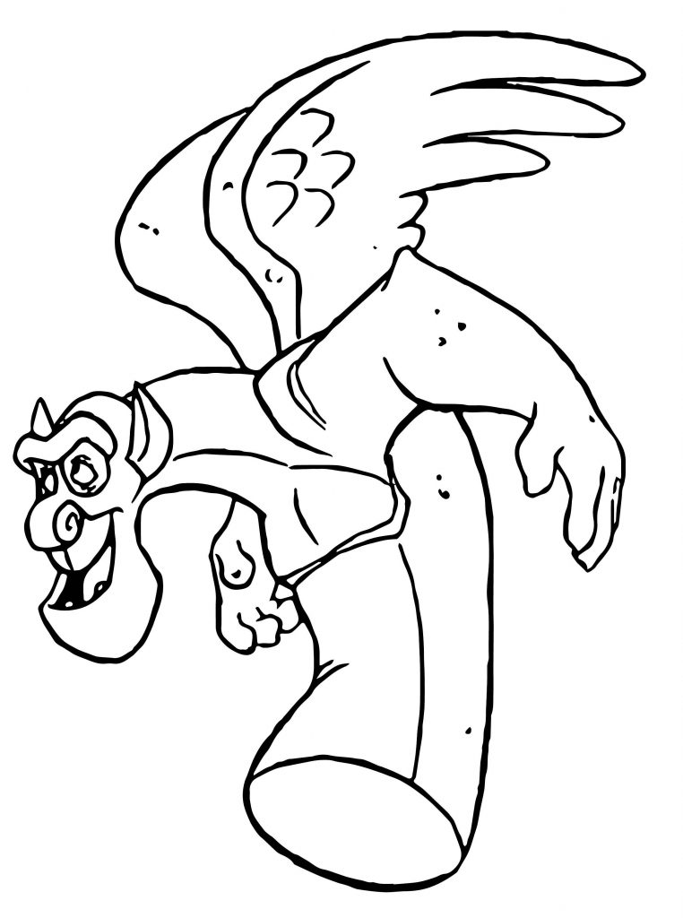 The Hunchback Of Notre Dame Gargoyle5 Coloring Page - Wecoloringpage.com