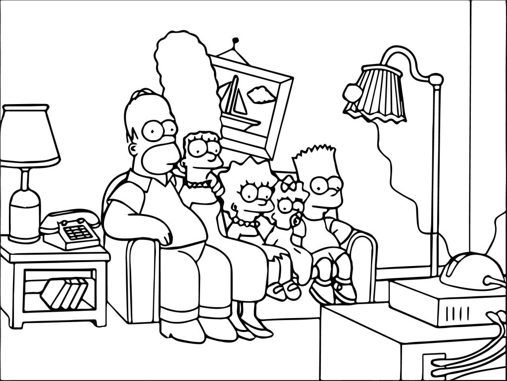 The Simpsons Coloring Page 090 - Wecoloringpage.com