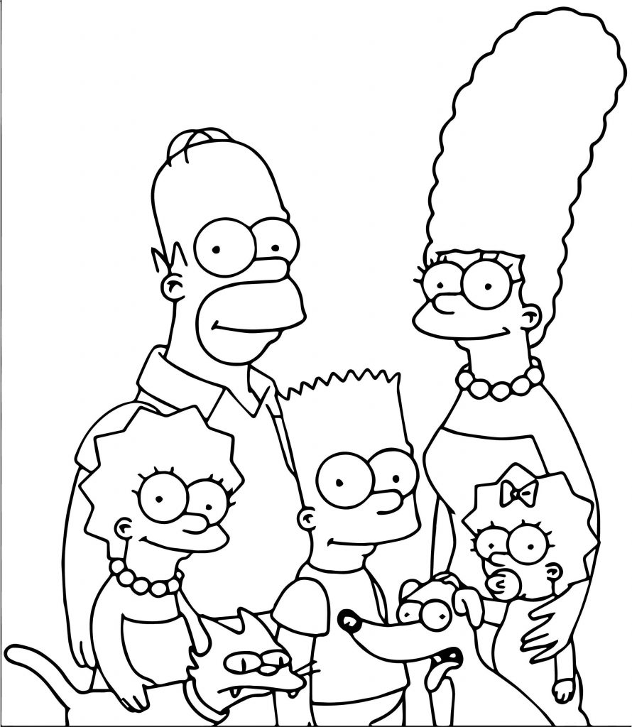 The Simpsons Coloring Page 165 - Wecoloringpage.com