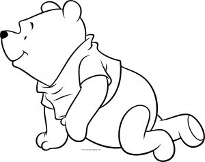 Winnie The Pooh Crawling Coloring Page