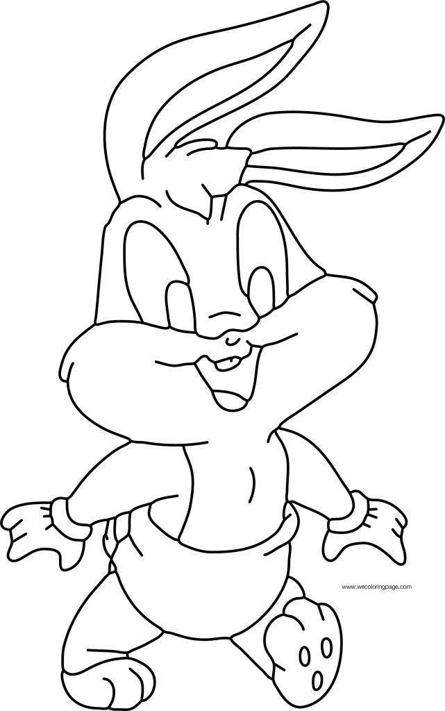 Baby Bugs Bunny Loving Carrot Coloring Page | Wecoloringpage.com