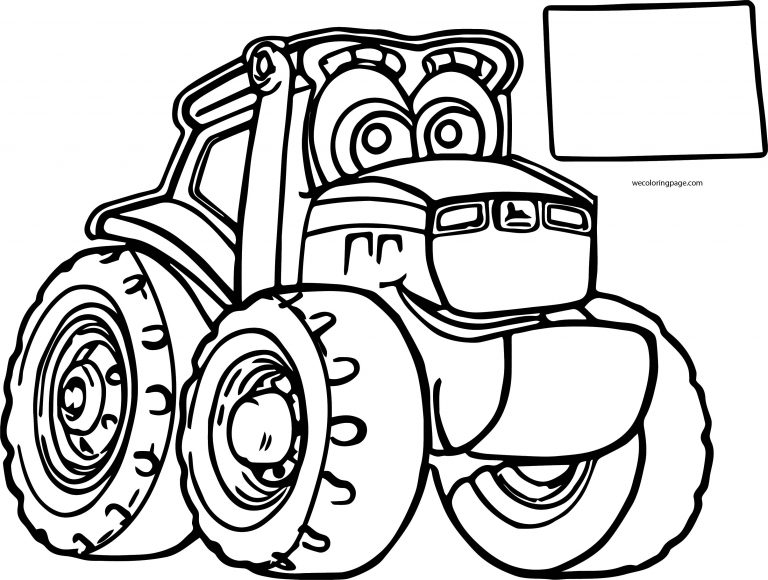 Big John Johnny Deere Tractor Coloring Page - Wecoloringpage.com