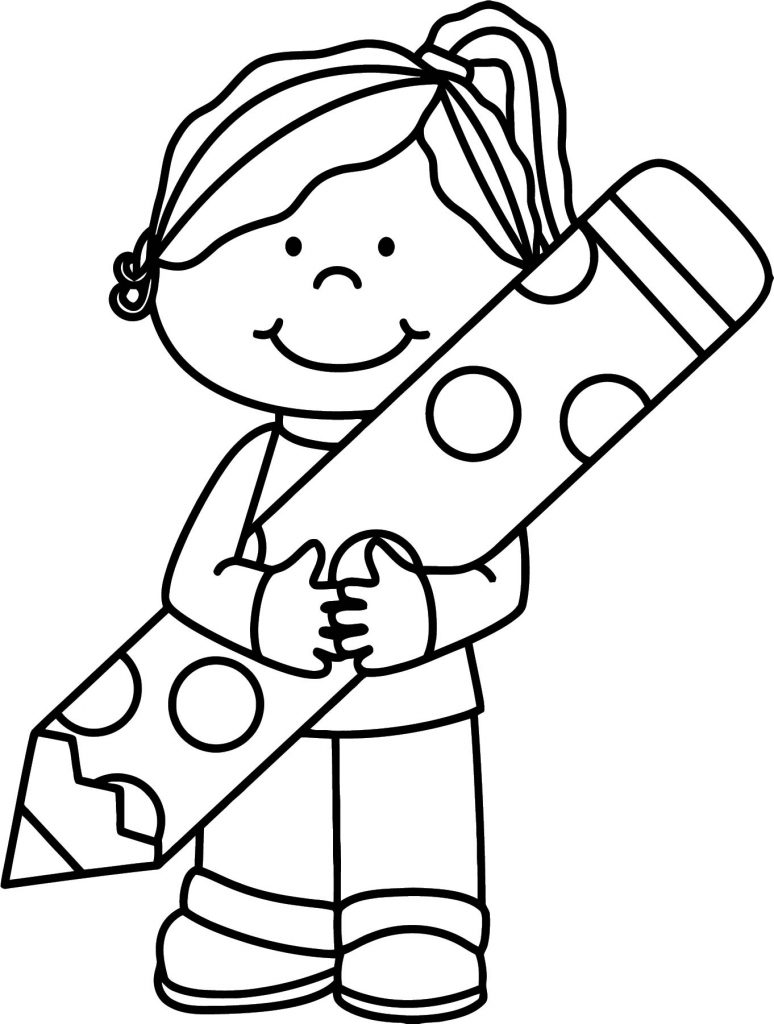 Young Woman Pen Coloring Pages