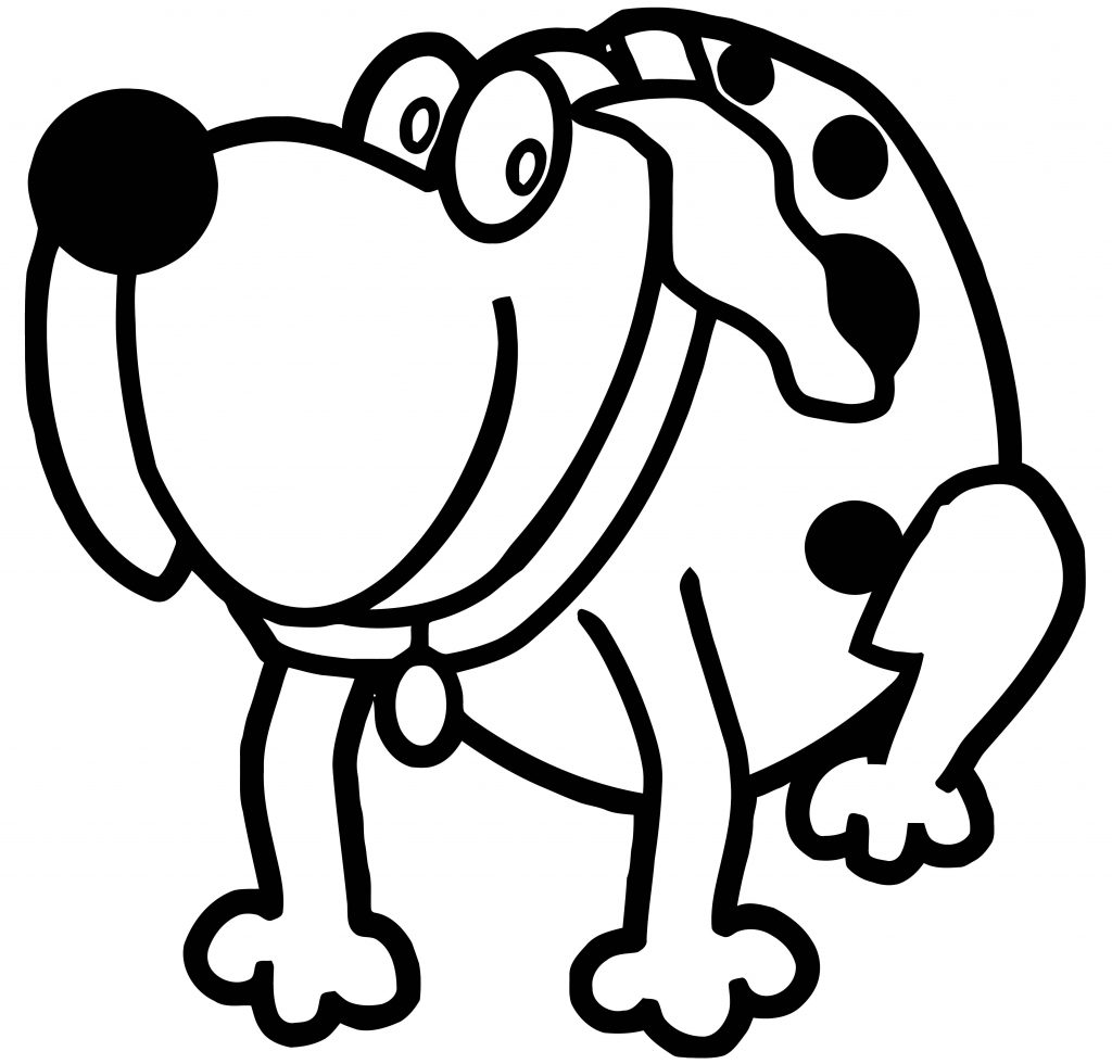 Cartoon Dog Cuttle Sweet Perfect Coloring Page | Wecoloringpage.com