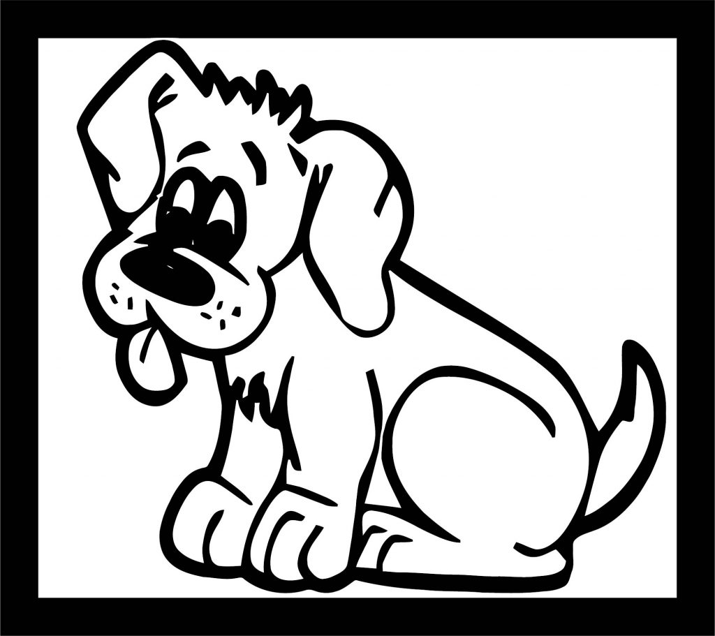 Dog Cartoon Coloring Page | Wecoloringpage.com