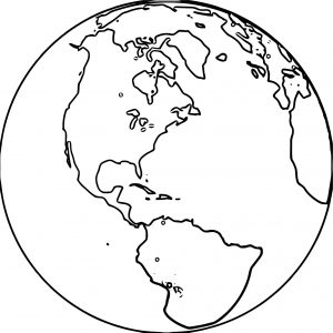 Earth Globe Coloring Page WeColoringPage 006