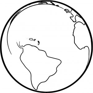 Earth Globe Coloring Page WeColoringPage 013