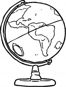 Earth Globe Coloring Page WeColoringPage 066
