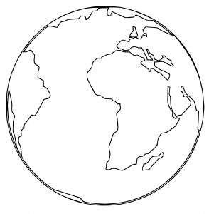 Earth Globe Coloring Page WeColoringPage 071