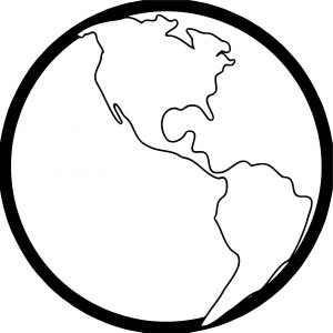 Earth Globe Coloring Page WeColoringPage 073