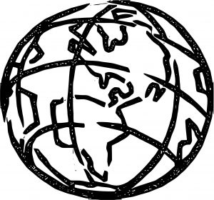 Earth Globe Coloring Page WeColoringPage 096