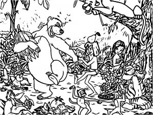 Jungle Book Funny Coloring Page