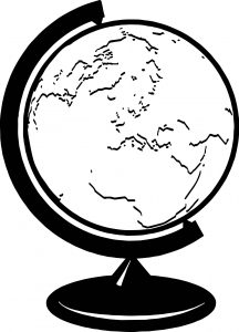 Just Earth Globe Coloring Page