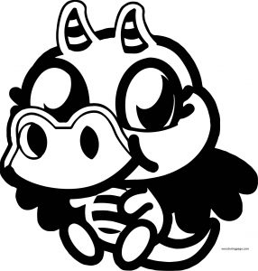 Moshi Monsters Black White Dinosaur Coloring Page