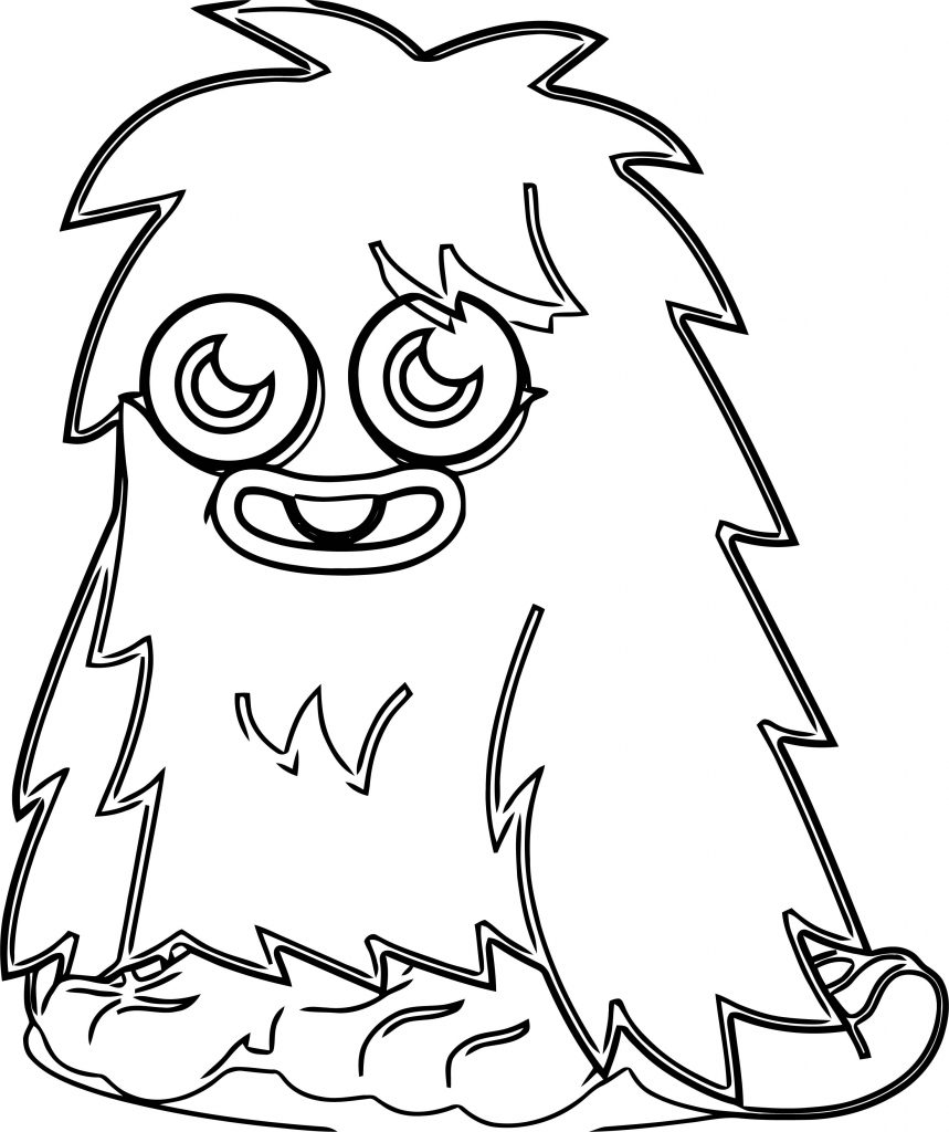 Moshi Monsters Cute Monkey Coloring Page | Wecoloringpage.com