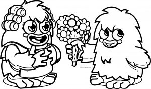 Mother Furi Flower Gift Coloring Page