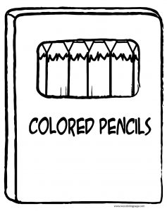 Pen Box Coloring Page