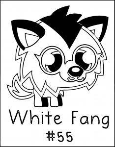 White Fang Moshi Monsters Coloring Page