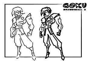Character Design Goku Gavinslayer Cartoonized Coloring Page