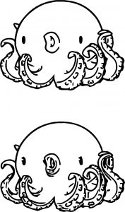 Character Designs Octopus Cartoonized Coloring Page