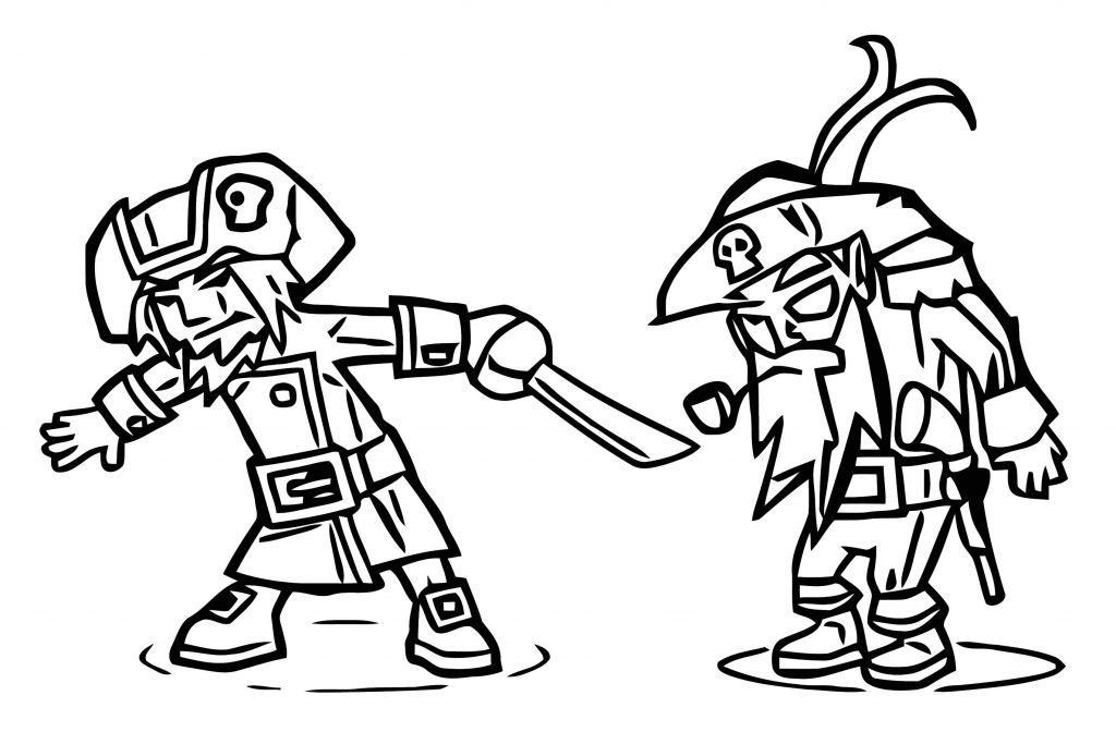 Character Designs Old Pirate Cartoonized Coloring Page - Wecoloringpage.com