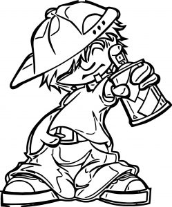 Character Designs Spray Boy Coloring Page