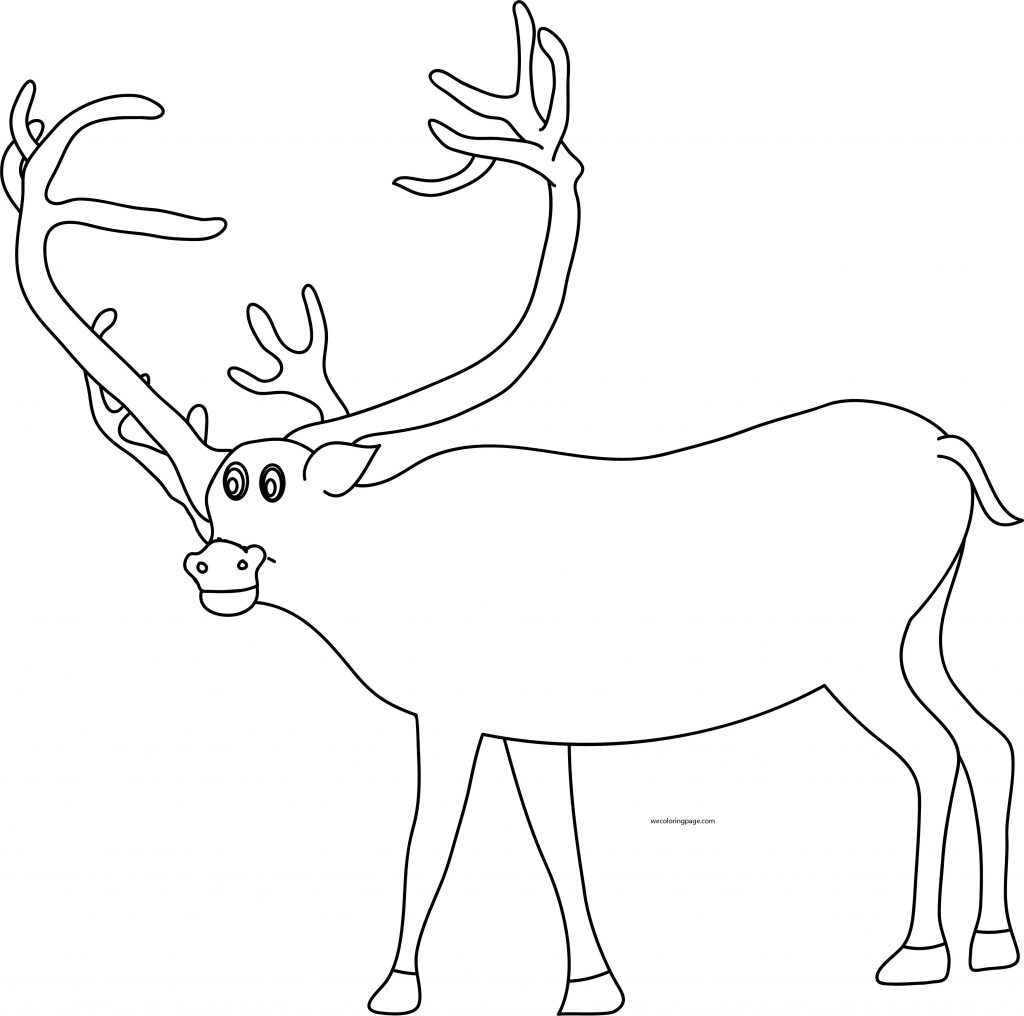 Christmas Deer Coloring Page - Wecoloringpage.com