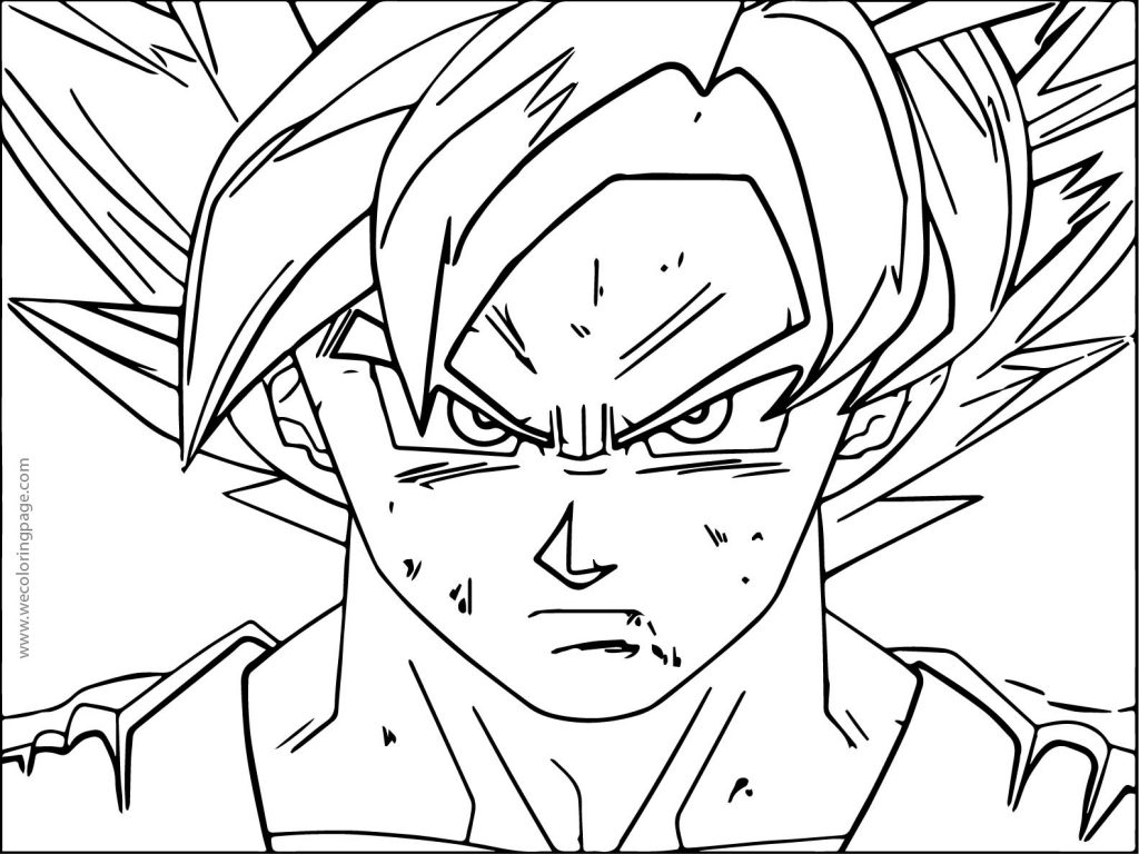 Goku We Face Coloring Page - Wecoloringpage.com