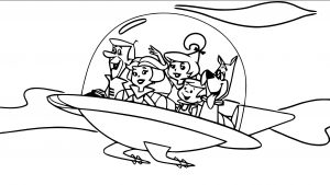 Jetsons Sunday Drive Coloring Page