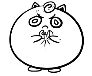 Jigglypuff Angry Coloring Page