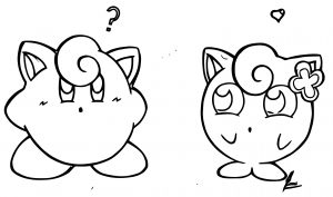 Jigglypuff Is Falling In Love Coloring Page