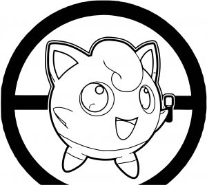 Jigglypuff With Microphone Marker Coloring Page