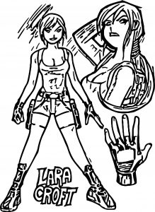 Tomb Raider Character Design Coloring Page