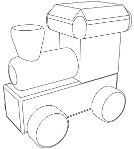 Child Locomotive Coloring Page