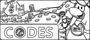 Club Penguin Codes Header Bordered Coloring Page