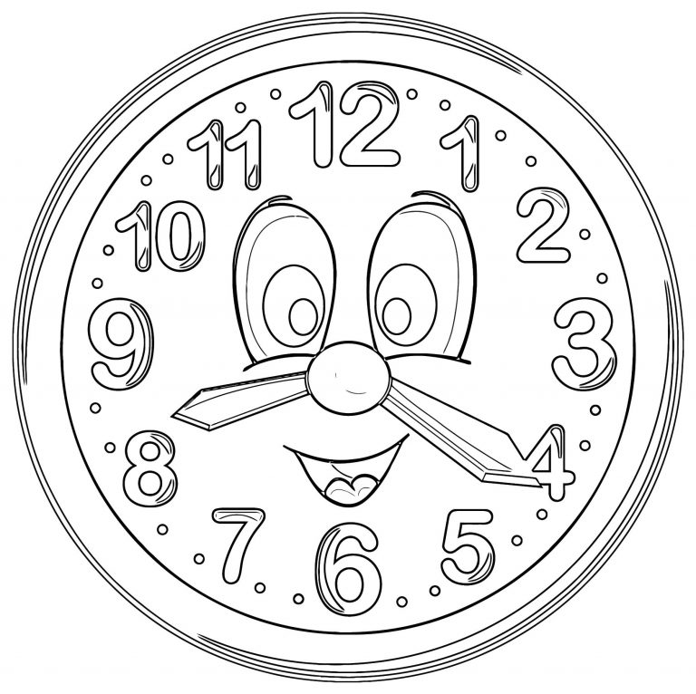 Free Printable Clock Coloring Pages Coloring Pages
