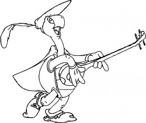 Disney The Three Musketeers Turtle Playing Music Coloring Pages