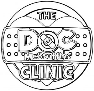 Doc Mcstuffins Clinic Tour Logo Coloring Page